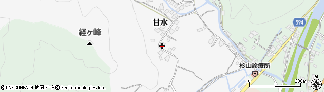 福岡県朝倉市甘水1193周辺の地図