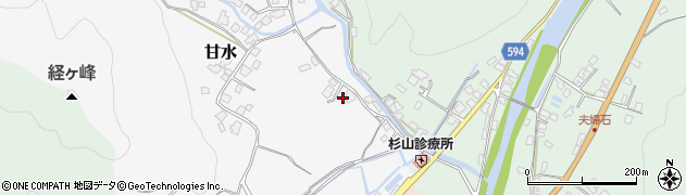 福岡県朝倉市甘水28周辺の地図