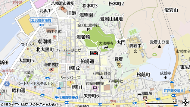 〒796-0063 愛媛県八幡浜市横町の地図