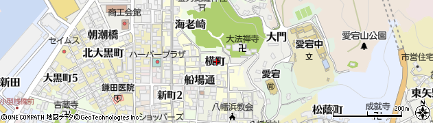 愛媛県八幡浜市横町周辺の地図