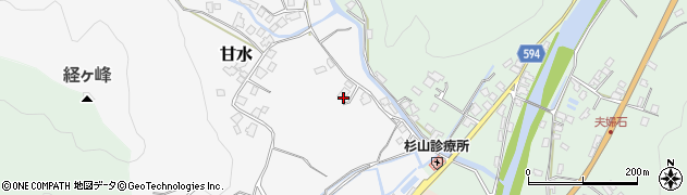 福岡県朝倉市甘水26周辺の地図