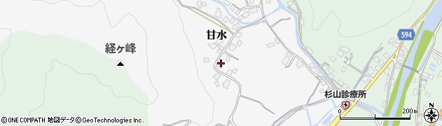 福岡県朝倉市甘水1194周辺の地図