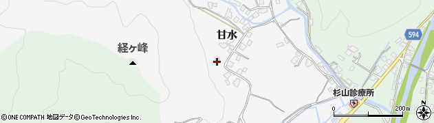 福岡県朝倉市甘水1102周辺の地図