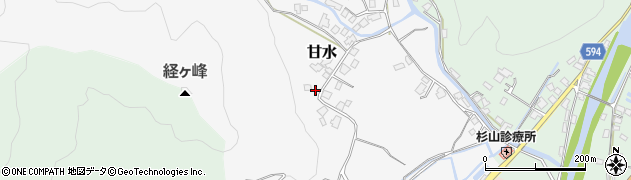 福岡県朝倉市甘水1097周辺の地図