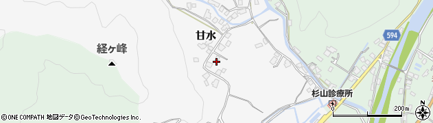 福岡県朝倉市甘水1192周辺の地図