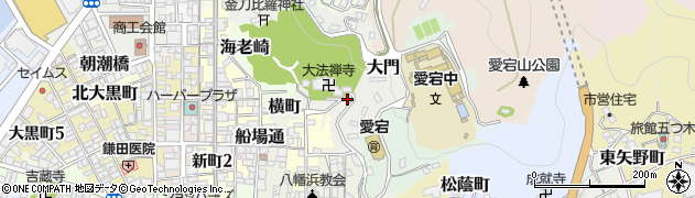愛媛県八幡浜市大門周辺の地図