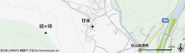 福岡県朝倉市甘水1196周辺の地図