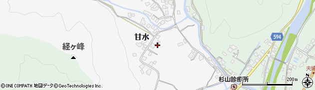 福岡県朝倉市甘水1197周辺の地図