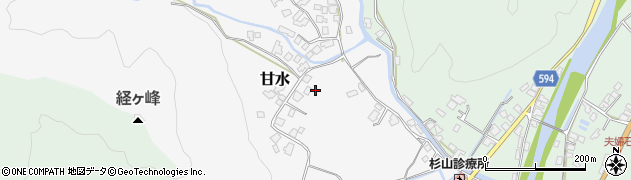 福岡県朝倉市甘水1199周辺の地図
