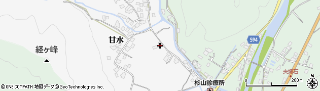 福岡県朝倉市甘水39周辺の地図