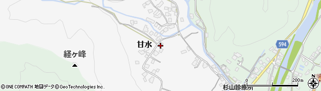 福岡県朝倉市甘水1198周辺の地図