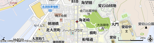 愛媛県八幡浜市新町周辺の地図