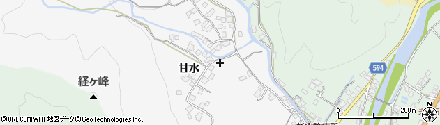 福岡県朝倉市甘水51周辺の地図