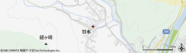 福岡県朝倉市甘水1080周辺の地図