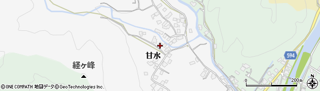 福岡県朝倉市甘水1078周辺の地図
