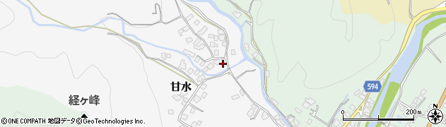 福岡県朝倉市甘水63周辺の地図