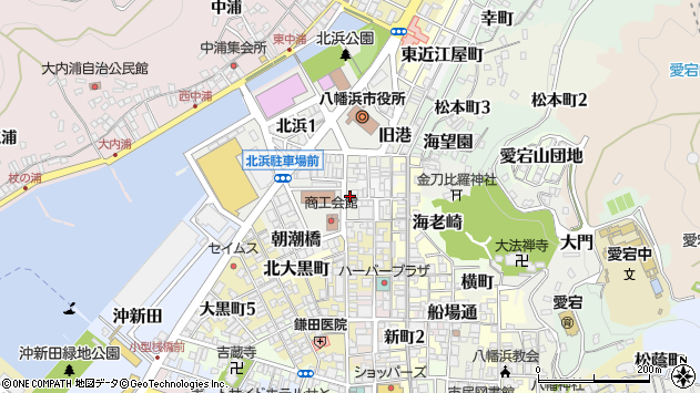 〒796-0074 愛媛県八幡浜市新港の地図