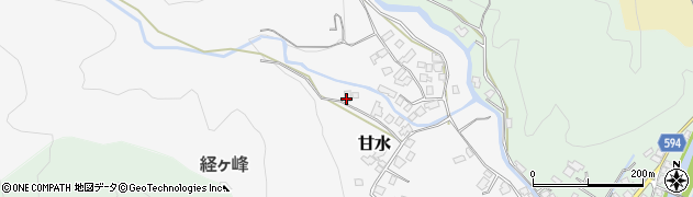 福岡県朝倉市甘水1070周辺の地図