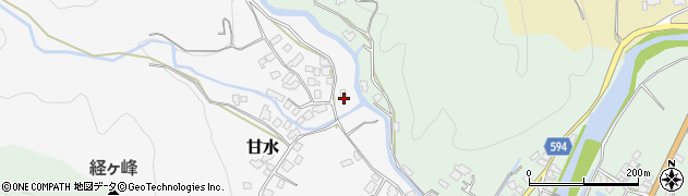 福岡県朝倉市甘水57周辺の地図