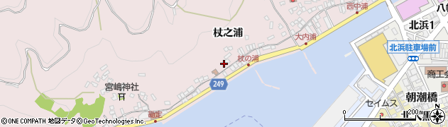 愛媛県八幡浜市向灘（杖之浦）周辺の地図