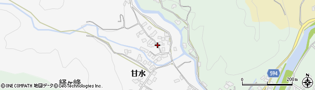 福岡県朝倉市甘水96周辺の地図