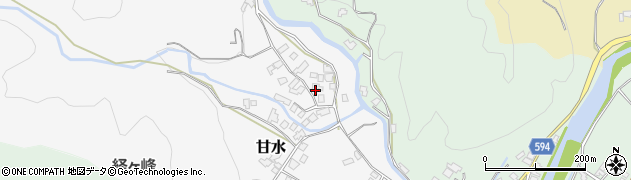 福岡県朝倉市甘水98周辺の地図