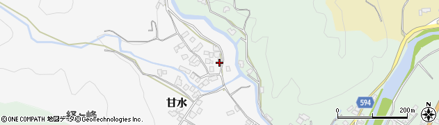福岡県朝倉市甘水85周辺の地図