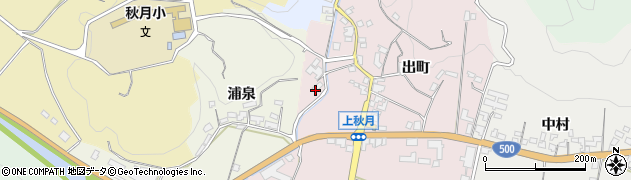 福岡県朝倉市出町1462周辺の地図