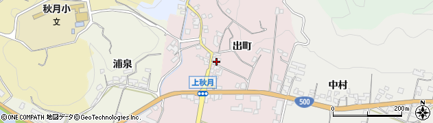 福岡県朝倉市出町1608周辺の地図