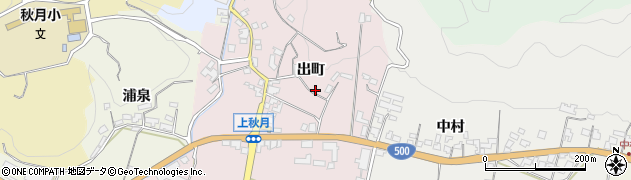 福岡県朝倉市出町1692周辺の地図