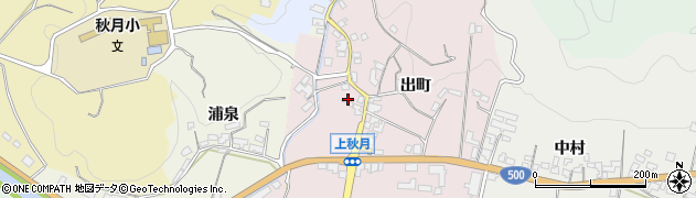 福岡県朝倉市出町1588周辺の地図