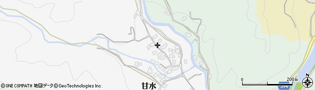 福岡県朝倉市甘水115周辺の地図