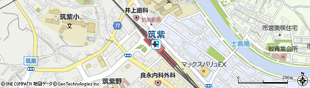 筑紫駅周辺の地図