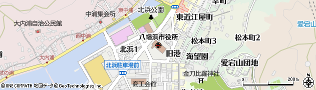 愛媛県八幡浜市周辺の地図
