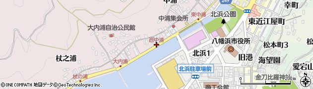 西中浦周辺の地図