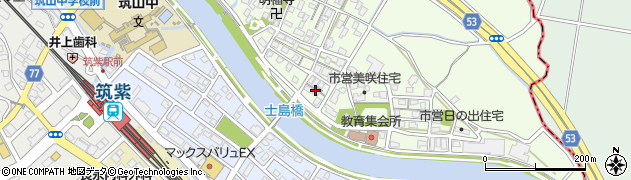 福岡県筑紫野市美咲周辺の地図