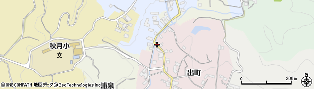 福岡県朝倉市出町1635周辺の地図