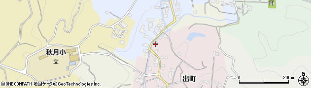 福岡県朝倉市出町1638周辺の地図