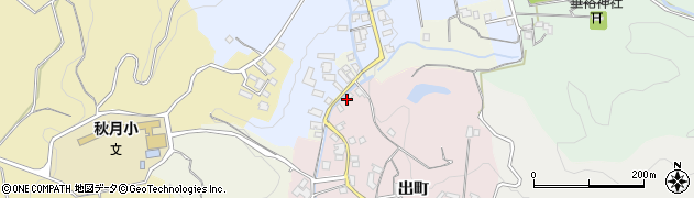 福岡県朝倉市出町1641周辺の地図