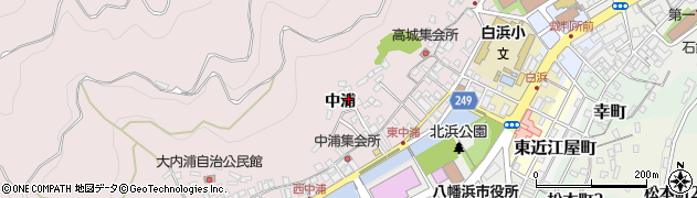 愛媛県八幡浜市向灘（中浦）周辺の地図