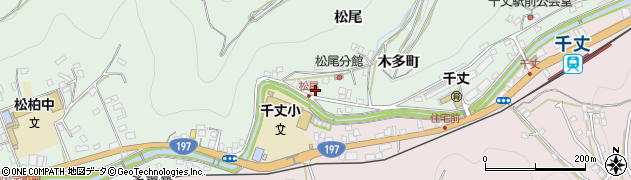愛媛県八幡浜市松柏（松尾）周辺の地図