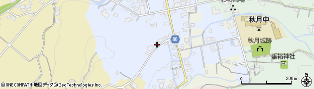 福岡県朝倉市秋月185周辺の地図