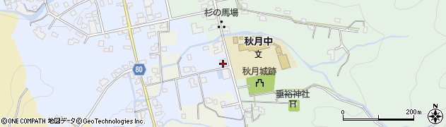 福岡県朝倉市秋月53周辺の地図