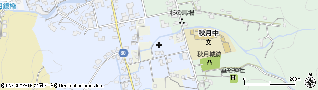 福岡県朝倉市秋月58周辺の地図