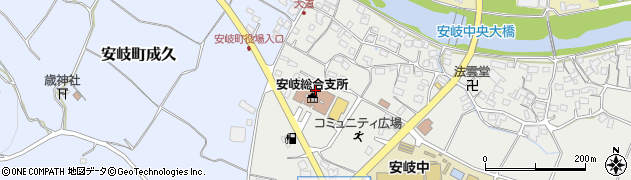 安岐中央公民館周辺の地図