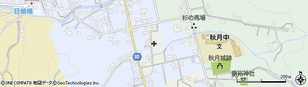福岡県朝倉市秋月72周辺の地図