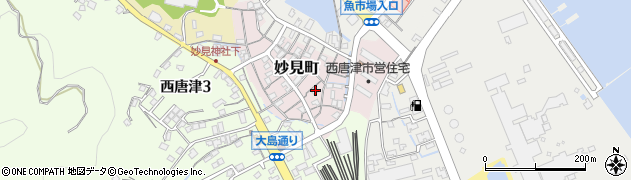 佐賀県唐津市妙見町周辺の地図