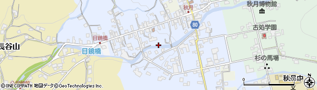 福岡県朝倉市秋月562周辺の地図