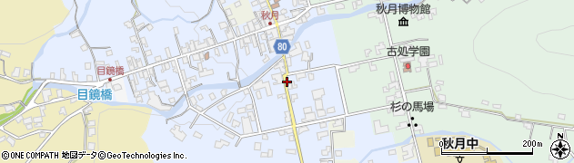 福岡県朝倉市秋月243周辺の地図