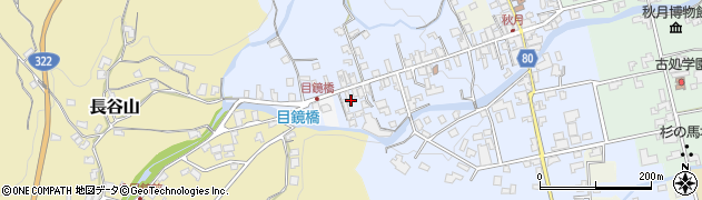 福岡県朝倉市秋月332周辺の地図